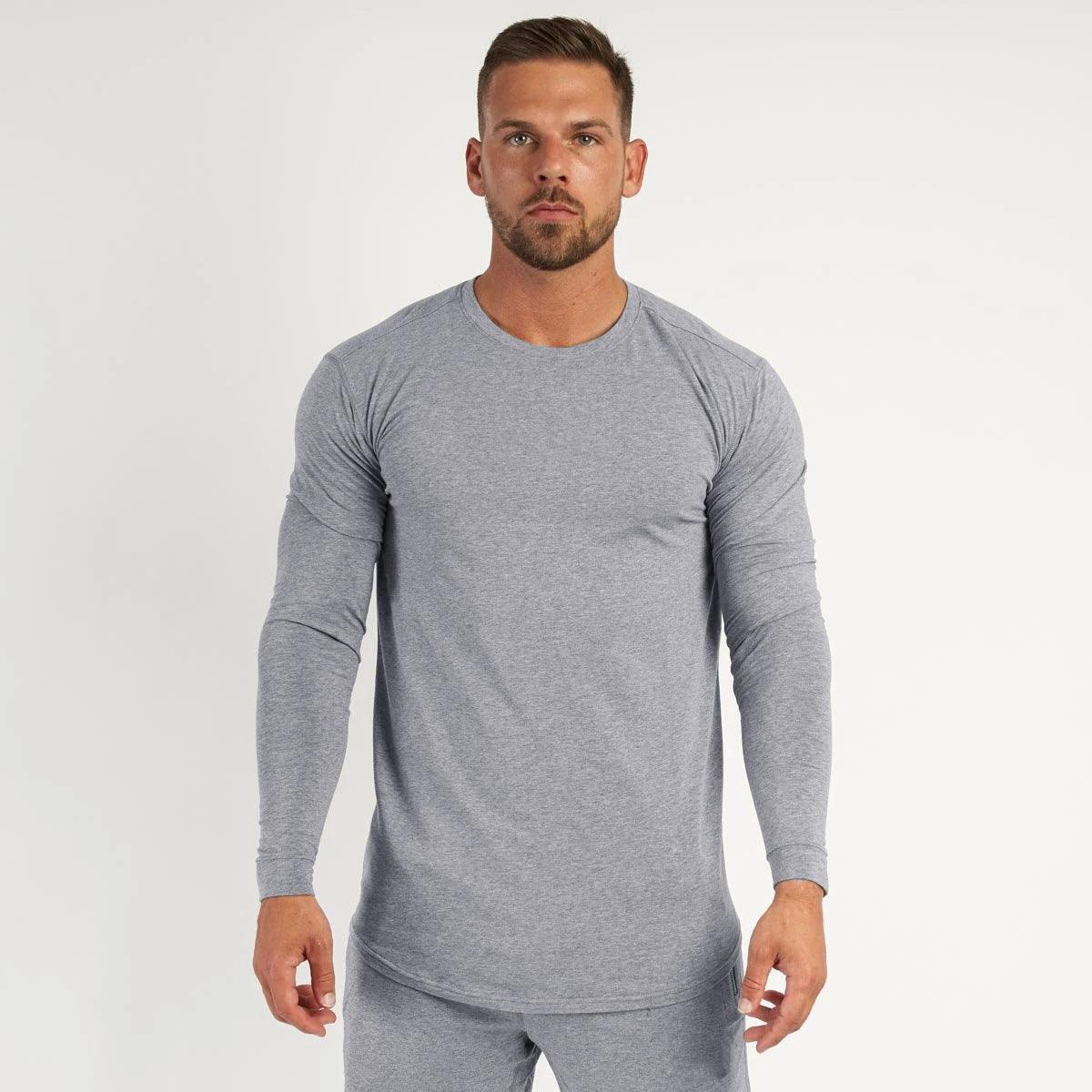 Round Neck Workout Top – Long Sleeve - MRC STORETopMy StoreRound Neck Long Sleeve Workout Top – Perfect for Running, Training, and Daily Comfort - MRC STOREMRC STORECJYD222529014NMLight Heather Gray2XL