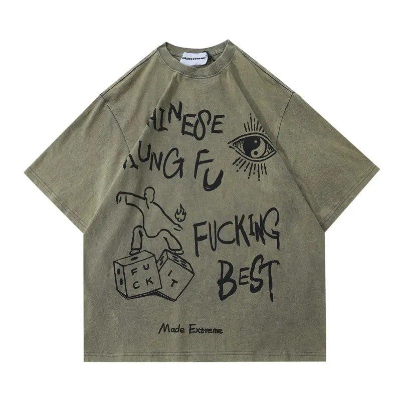 Washed Vintage Fashion T-Shirt - MRC STORETopMy StoreWashed Vintage Fashion T-Shirt - MRC STOREMRC STORECJDS167181108HSBrown2XL