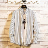 Slim Striped Cardigan Shirt - MRC STOREtopMy StoreSlim Striped Cardigan ShirtMRC STORECJXZ144988004DWWhite2XL