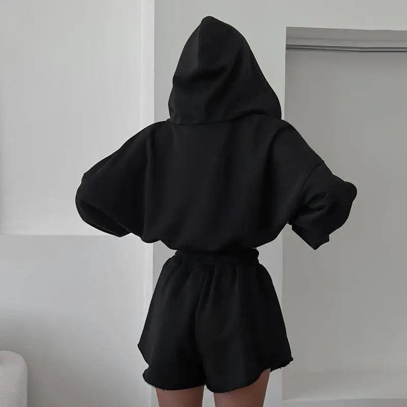 Autumn Leisure Fleece and Shorts Suit - MRC STORETopMy StoreAutumn Leisure Fleece and Shorts Suit - MRC STOREMRC STORECJLS211559609IRPinkL