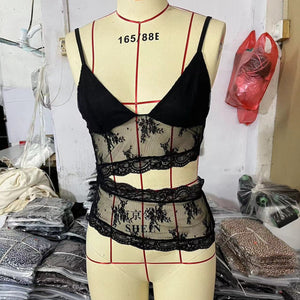 Backless Tank Top - Lace V Neck Sling - MRC STORETopMy StoreWomen’s Backless Tank Top - Lace V Neck Sling My Store MRC STORECJQB228000403CXWine RedL