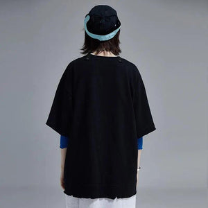 Button Trim Casual T-Shirt - MRC STORETopMy StoreButton Trim Casual T-Shirt - MRC STOREMRC STORECJYH180197003CXBlackL