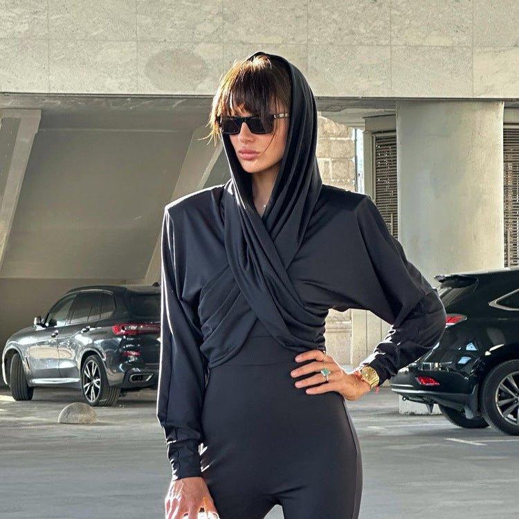 Cross - Tied Long Sleeve Top – Slim Fit, Ultra - Short - MRC STORETopMy StoreNew Fashion Long Sleeve Cross Tied Top – Slim Fit Ultra - Short Streetwear Pullover - MRC STOREMRC STORECJCS225293303CXBlackL