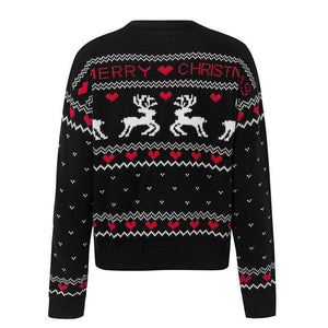 Cute Elk Heart Print Sweater - Christmas Love Deer Pullover - MRC STORETopMy StoreCute Elk Heart Print Sweater - Christmas Love Deer Pullover - MRC STOREMRC STORECJNSSYMY02164-Black-LBlackL