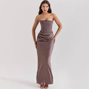 Elegant Dress Fishbone Velvet Gown - MRC STORETopMy StoreElegant Dress Fishbone Velvet Gown - MRC STOREMRC STORECJLY199051812LOGrayL