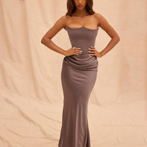 Elegant Dress Fishbone Velvet Gown - MRC STORETopMy StoreElegant Dress Fishbone Velvet Gown - MRC STOREMRC STORECJLY199051812LOGrayL