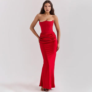 Elegant Dress Fishbone Velvet Gown - MRC STORETopMy StoreElegant Dress Fishbone Velvet Gown - MRC STOREMRC STORECJLY199051816PKRedL