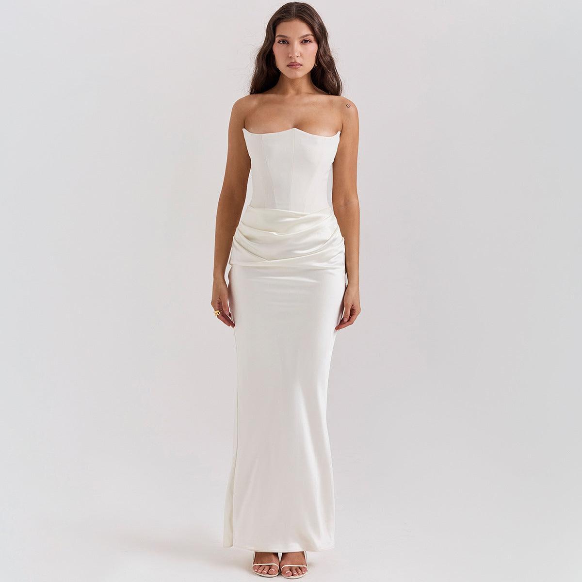 Elegant Dress Fishbone Velvet Gown - MRC STORETopMy StoreElegant Dress Fishbone Velvet Gown - MRC STOREMRC STORECJLY199051808HSIvory WhiteL