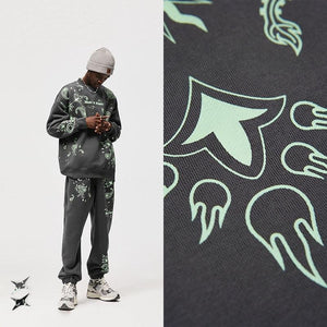 Glow Night Cashew Flower Printing Fleece Sweater - MRC STORETopMy StoreGlow Night Cashew Flower Printing Fleece Sweater - MRC STOREMRC STORECJMS157932902BYBlackL