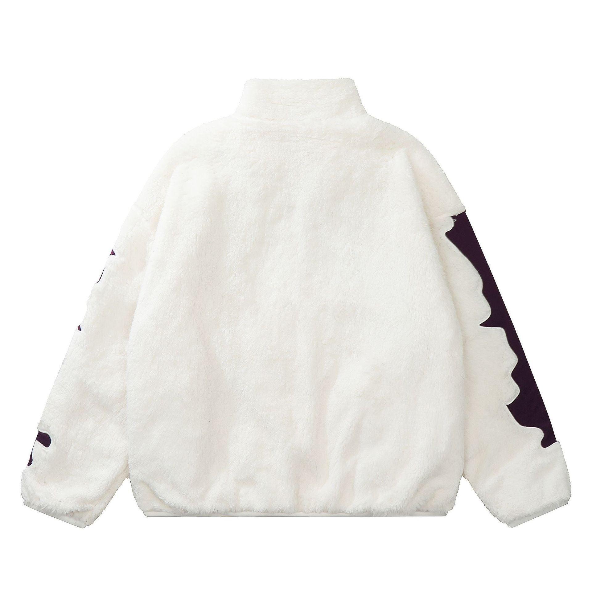 Lamb Wool Stitching Skeleton Embroidered Cotton - MRC STORETopMy StoreLamb Wool Stitching Skeleton Embroidered Cotton - Padded Winter Coat - American Retro Style - MRC STOREMRC STORECJPK196376905EVBlackL