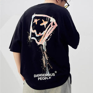 Loose Splash - Ink Paper Bag Graphic Tee - MRC STORETopMy StoreLoose Splash - Ink Paper Bag Graphic Tee - MRC STOREMRC STORECJYH210658502BYBlackL