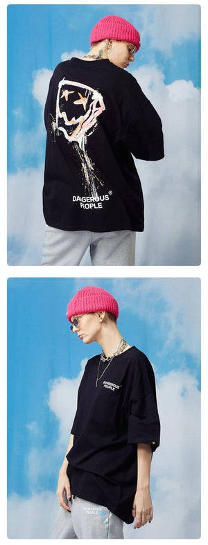 Loose Splash - Ink Paper Bag Graphic Tee - MRC STORETopMy StoreLoose Splash - Ink Paper Bag Graphic Tee - MRC STOREMRC STORECJYH210658506FUWhiteL