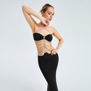 Metal Chain Halterneck Cutout Party Dress - Bold and Daring - MRC STORETopMy StoreMetal Chain Halterneck Cutout Party Dress - Bold and Daring - MRC STOREMRC STORECJLY1791160-Black-LBlackL