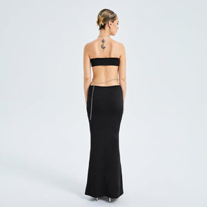 Metal Chain Halterneck Cutout Party Dress - Bold and Daring - MRC STORETopMy StoreMetal Chain Halterneck Cutout Party Dress - Bold and Daring - MRC STOREMRC STORECJLY1791160-Black-LBlackL