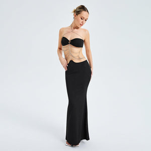 Metal Chain Halterneck Cutout Party Dress - Bold and Daring - MRC STORETopMy StoreMetal Chain Halterneck Cutout Party Dress - Bold and Daring - MRC STOREMRC STORECJLY1791160-Black-LBlackL
