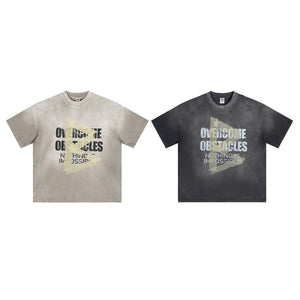 Oversized Washed Letter T-Shirt - MRC STORETopMy StoreOversized Washed Letter T-Shirt - MRC STOREMRC STORECJYH211697603CXBlackL