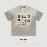 Oversized Washed Letter T-Shirt - MRC STORETopMy StoreOversized Washed Letter T-Shirt - MRC STOREMRC STORECJYH211697608HSLight GrayL