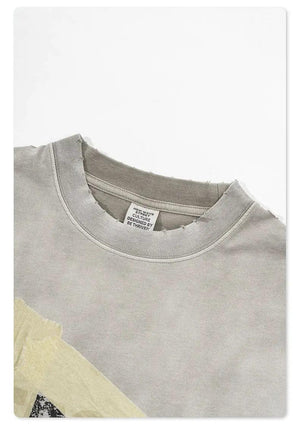 Oversized Washed Letter T-Shirt - MRC STORETopMy StoreOversized Washed Letter T-Shirt - MRC STOREMRC STORECJYH211697608HSLight GrayL