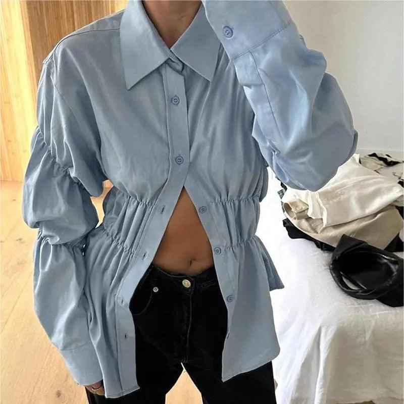 Pleated Button Top - MRC STORETopMy StorePleated Button TopMRC STORECJYD210288003CXBlackL