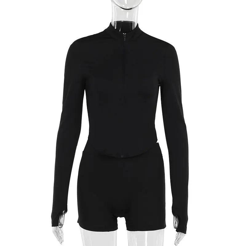 Slim Fit Zipper Sports Suit - MRC STORETopMy StoreSlim Fit Zipper Sports Suit - MRC STOREMRC STORECJLS211625603CXBlackL