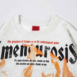 Black spray paint letter sweater top by My Store featuring bold letter designs on the front.