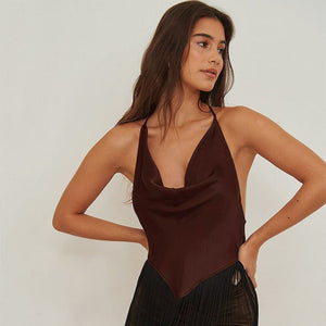 Suspender Vest - Tassel Swing Collar - MRC STORETopMy StoreA woman modeling a solid color swing collar suspender vest with tassel top in black, brown, or khaki.MRC STORECJCS233566703CXBlackL