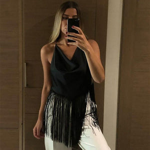 Suspender Vest - Tassel Swing Collar - MRC STORETopMy StoreWomen’s Suspender Vest - Tassel Swing Collar My Store MRC STORECJCS233566703CXBlackL