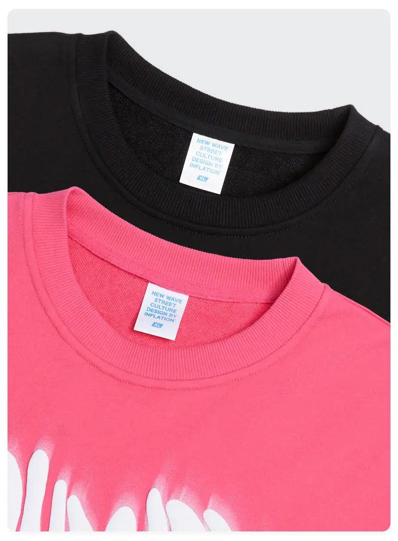 Unreal Heart Foam Print Crew Neck Sweatshirt - MRC STORETopMy StoreUnreal Heart Foam Print Crew Neck Sweatshirt - MRC STOREMRC STORECJYH140183307GTRose RedL