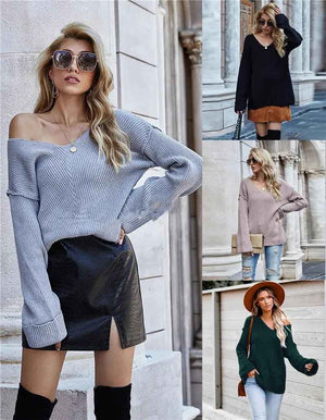 V - neck Sweater - MRC STOREtopMy StoreV - neck SweaterMRC STORECJCS114125807GTBlackL