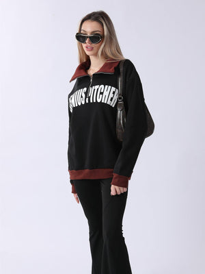 Women's Long Sleeved Sweatshirt - MRC STORETopMy StoreWomen's Long Sleeved Sweatshirt - MRC STOREMRC STORECJWY211856403CXBlackL
