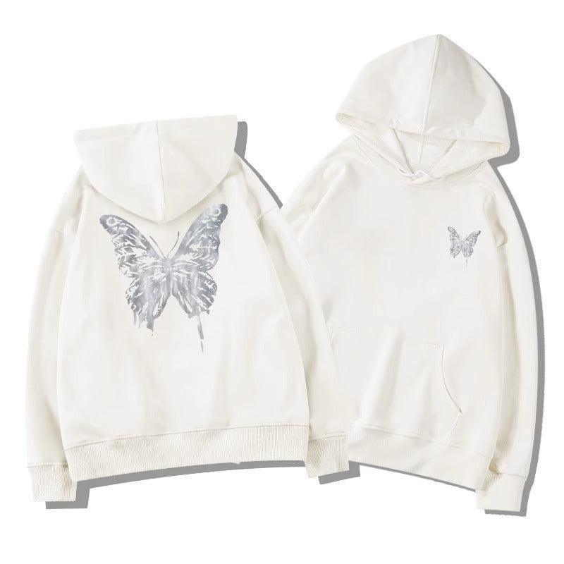 American Retro Butterfly Hoodie - MRC STORETopMy StoreAmerican Retro Butterfly Hoodie - MRC STOREMRC STORECJWY199943424XCWhite With Velvet2XL