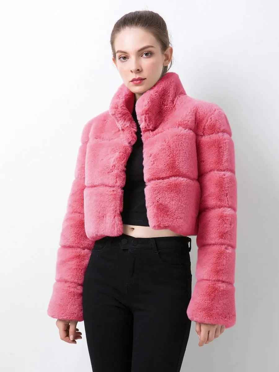 Chic Faux Fur jacket - MRC STOREtopMy StoreChic Faux Fur jacketMRC STORECJYD210212517QJRose RedL