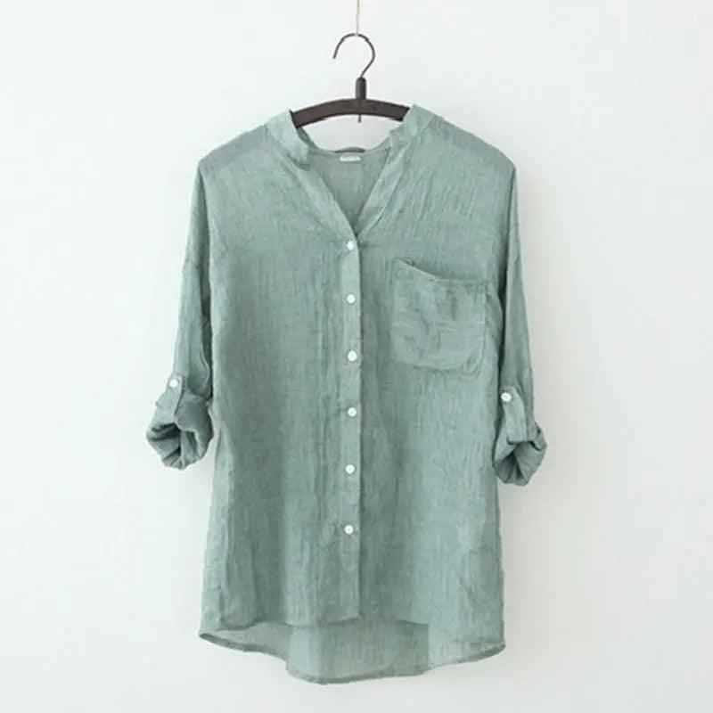 Blue long-sleeved thin shirt top from My Store, designed for a slim fit and comfortable wear.