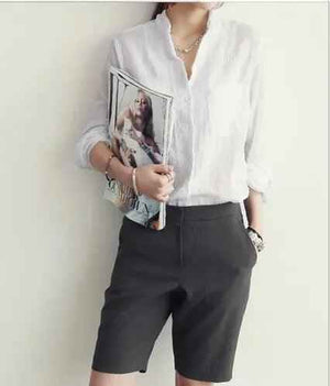 Blue long-sleeved thin shirt top by My Store, lightweight and fitted for casual or layered styling.