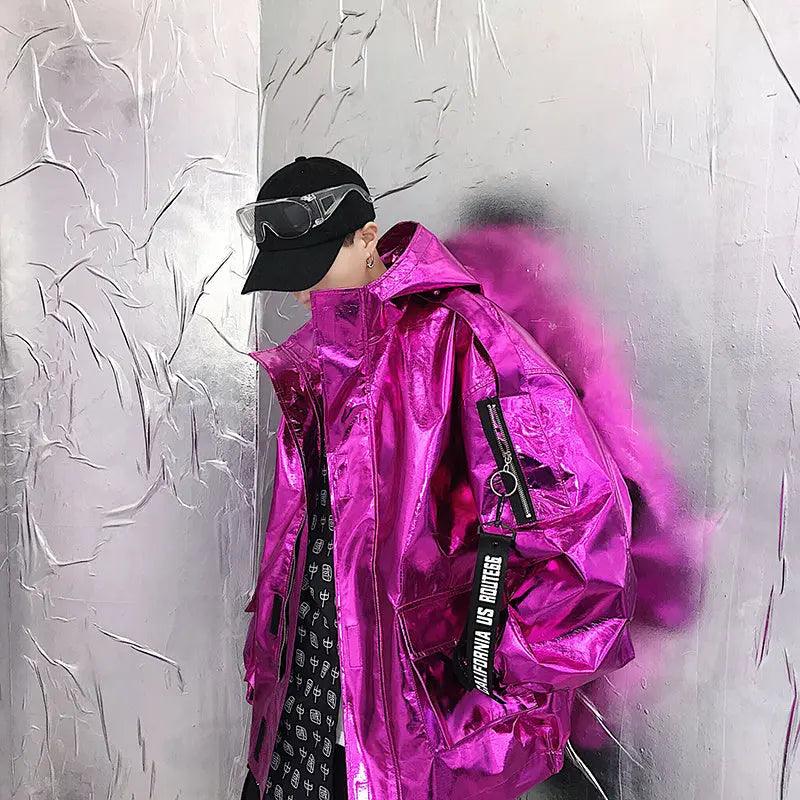 Shiny Loose Jacket - MRC STORETopMy StoreShiny Loose Jacket - MRC STOREMRC STORECJNSWTWY01682-Fuchsia-LFuchsiaL