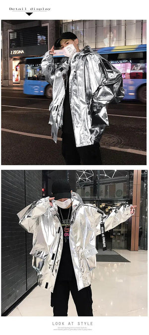 Shiny Loose Jacket - MRC STORETopMy StoreShiny Loose Jacket - MRC STOREMRC STORECJNSWTWY01682-Blue-LBlueL
