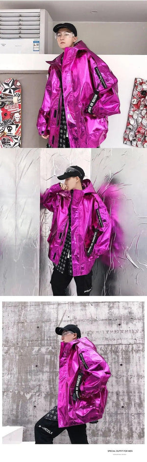 Shiny Loose Jacket - MRC STORETopMy StoreShiny Loose Jacket - MRC STOREMRC STORECJNSWTWY01682-Blue-LBlueL