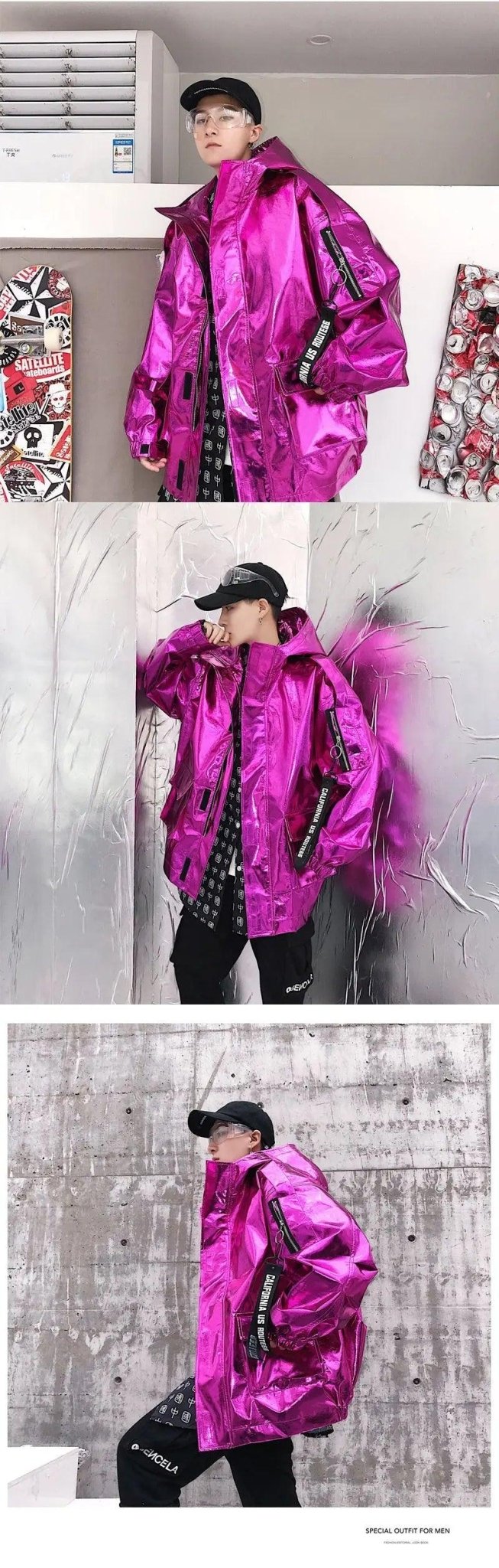 Shiny Loose Jacket - MRC STORETopMy StoreShiny Loose Jacket - MRC STOREMRC STORECJNSWTWY01682-Blue-LBlueL