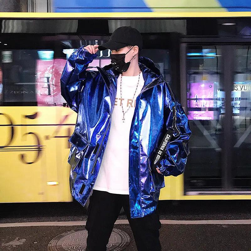 Shiny Loose Jacket - MRC STORETopMy StoreShiny Loose Jacket - MRC STOREMRC STORECJNSWTWY01682-Blue-LBlueL