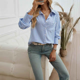 Striped Commuter Cardigan - MRC STORETopMy StoreStriped Commuter CardiganMRC STORECJYD210338103CXBlueL
