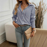 Striped Commuter Cardigan - MRC STORETopMy StoreStriped Commuter CardiganMRC STORECJYD210338111KPDark BlueL