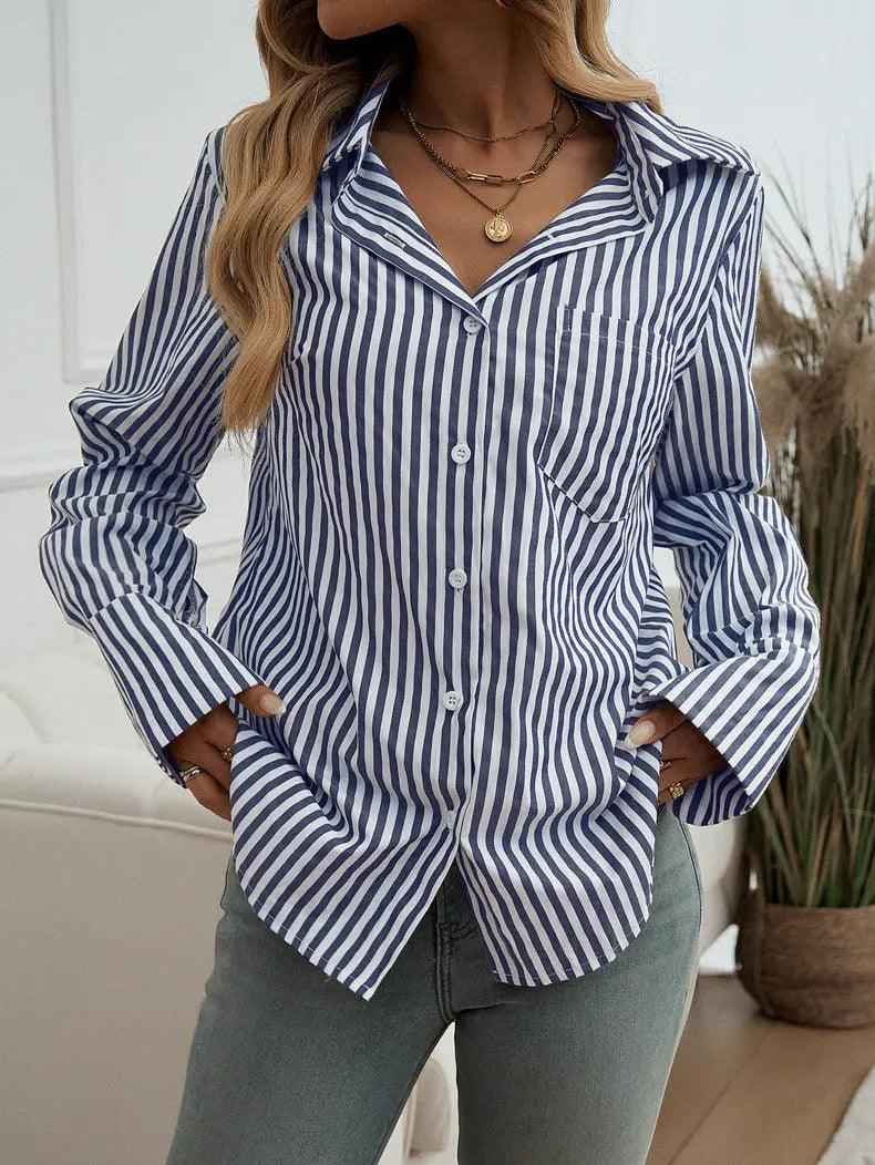 Striped Commuter Cardigan - MRC STORETopMy StoreStriped Commuter CardiganMRC STORECJYD210338111KPDark BlueL