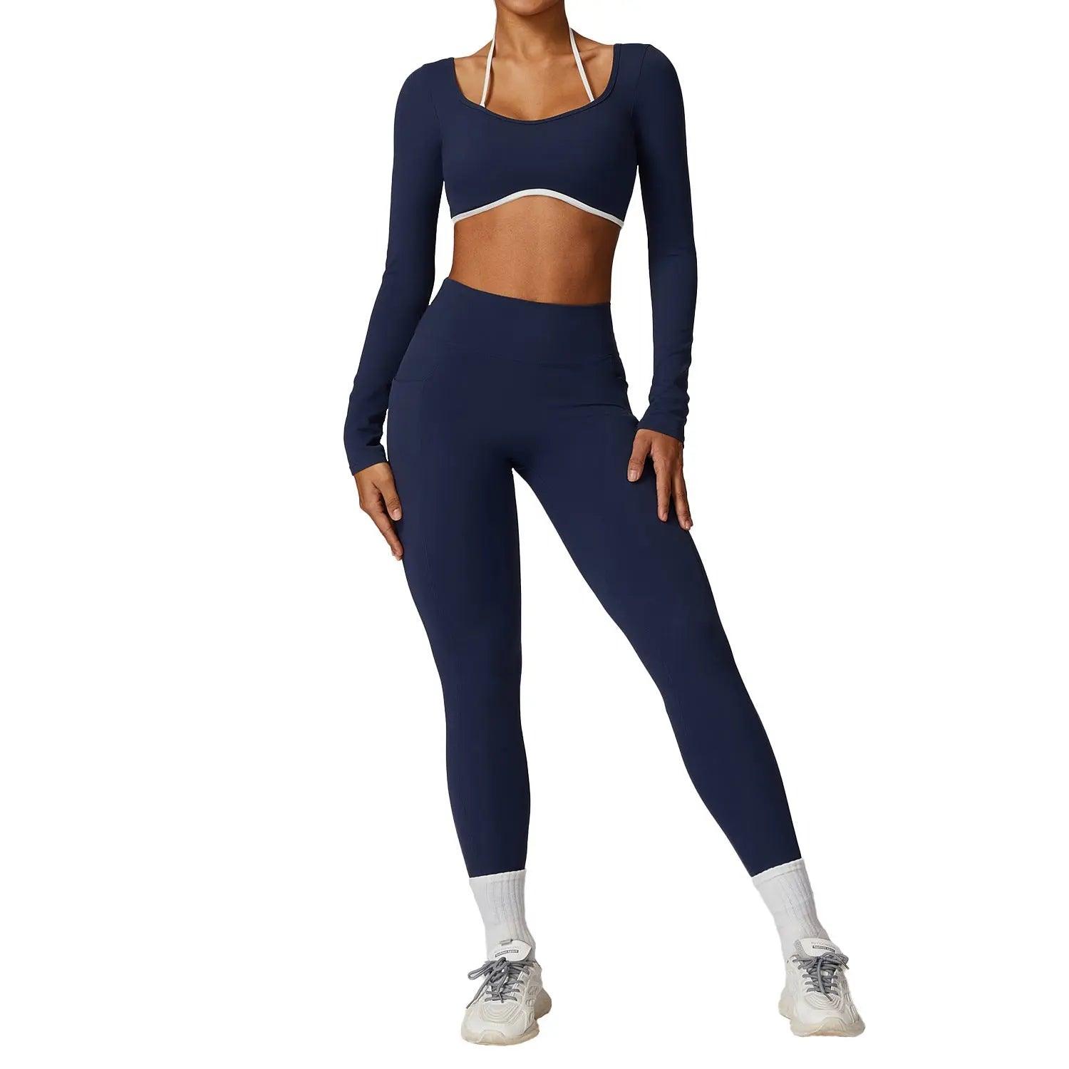Spring Casual Contrast Color Yoga Suit - MRC STORETopMy StoreSpring Casual Contrast Color Yoga Suit - MRC STOREMRC STORECJDK200349023WDLong Sleeve Trousers BrownL