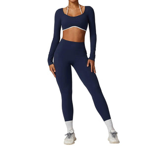 Spring Casual Contrast Color Yoga Suit - MRC STORETopMy StoreSpring Casual Contrast Color Yoga Suit - MRC STOREMRC STORECJDK200349023WDLong Sleeve Trousers BrownL