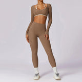 Spring Casual Contrast Color Yoga Suit - MRC STORETopMy StoreSpring Casual Contrast Color Yoga Suit - MRC STOREMRC STORECJDK200349023WDLong Sleeve Trousers BrownL