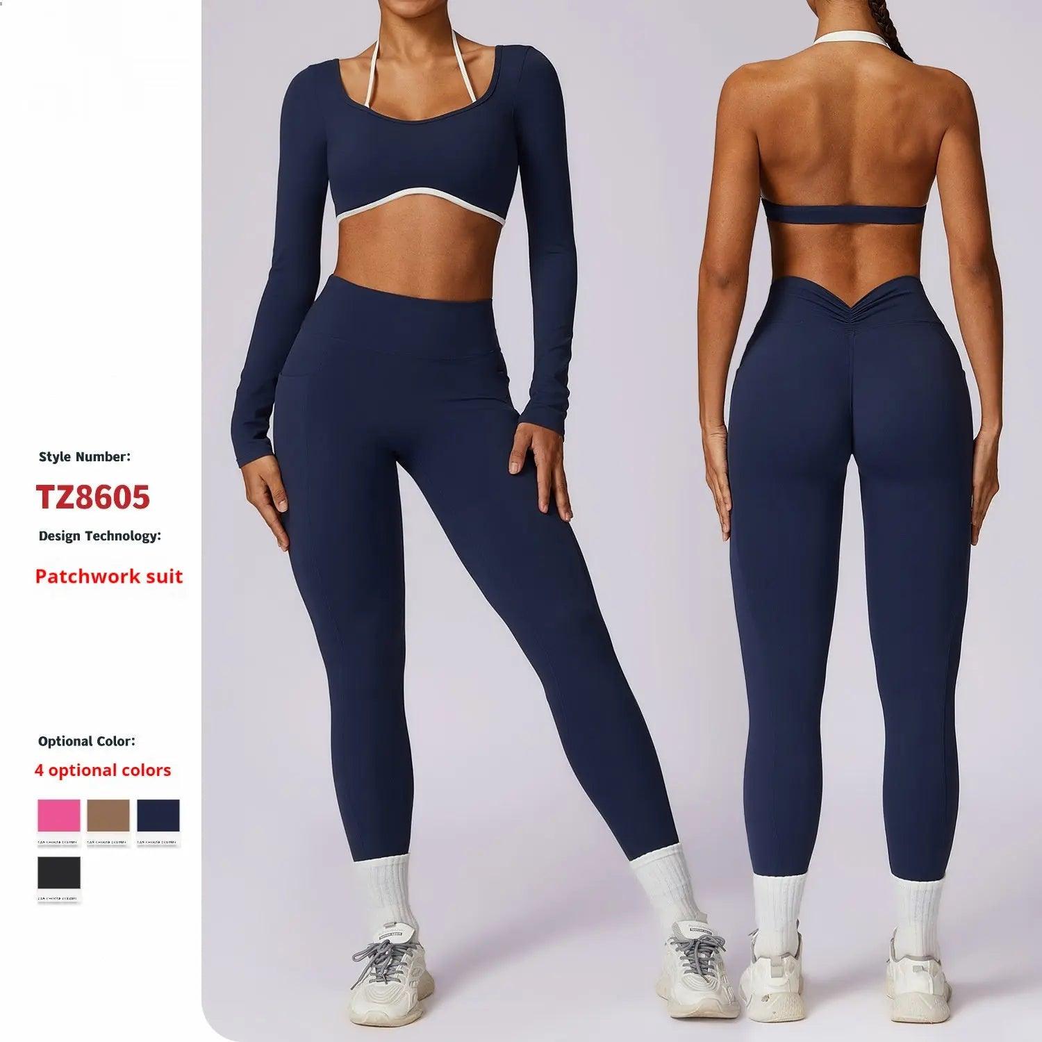 Spring Casual Contrast Color Yoga Suit - MRC STORETopMy StoreSpring Casual Contrast Color Yoga Suit - MRC STOREMRC STORECJDK200349023WDLong Sleeve Trousers BrownL