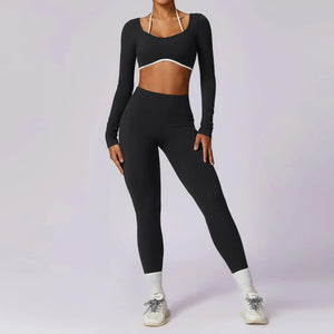 Spring Casual Contrast Color Yoga Suit - MRC STORETopMy StoreSpring Casual Contrast Color Yoga Suit - MRC STOREMRC STORECJDK200349019SHLong Sleeve Trousers BlackL