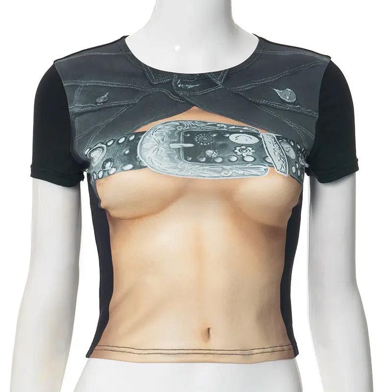 Floral Print Slim Fit Crop Top - MRC STORETopMy StoreFloral Print Slim Fit Crop Top - MRC STOREMRC STORECJCS207361103CXBrownL