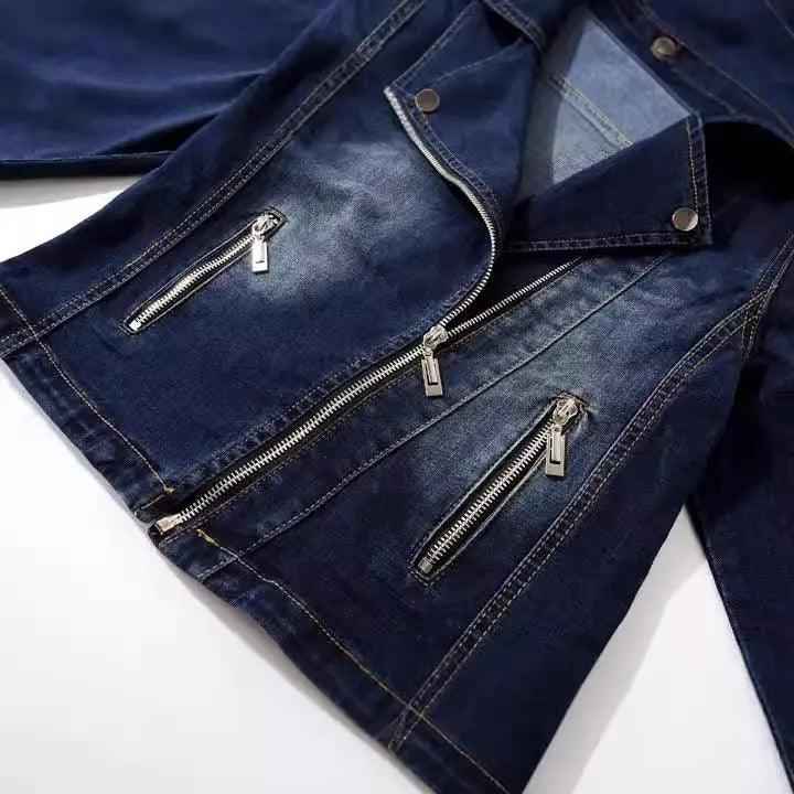 Slim Fit Denim Coat - MRC STORETopMy StoreSlim Fit Denim CoatMRC STORECJQB211049711KPLight Blue2XL