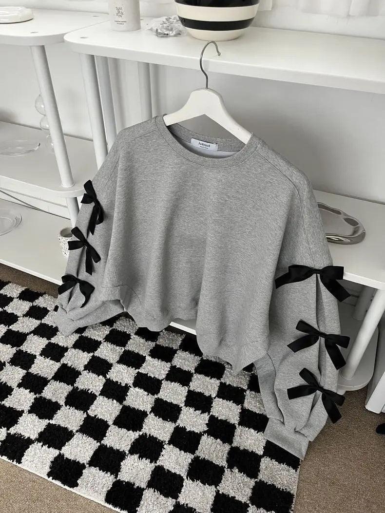 Loose Bow Lantern Sleeve Sweater - MRC STORETopMy StoreLoose Bow Lantern Sleeve Sweater - MRC STOREMRC STORECJWY201109701AZDark BlueFree Size